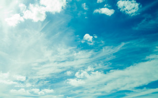 Plane flying sky clouds blue 4 - free sky wallpaper