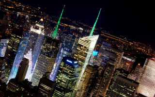 City night lights skyscrapers aurora - bernard meninsky free wallpaper