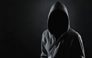 Hooded person portrait dark shadows - the dark free wallpaper