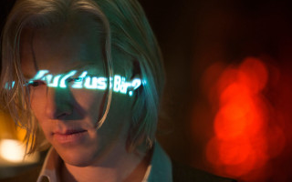 Neon face jacket hologram glowing - ed benedict free wallpaper