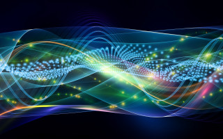 Wave light colors hologram volumetric - a hologram free wallpaper for desktop
