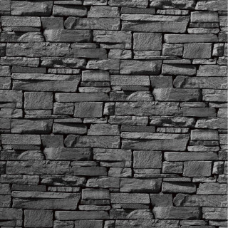 Stone wall black white border - text free wallpaper
