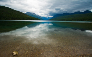 Lake mountain clouds rock sky - anthony s waters free wallpaper