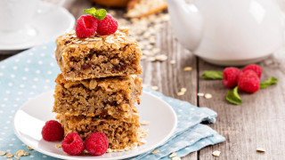 Granola raspberries tea pastel food - a cup of tea free wallpaper