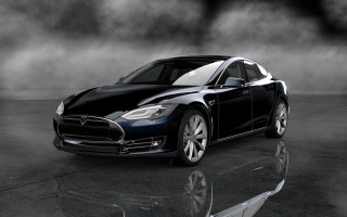 Black tesla reflection military vehicle - redshift free wallpaper