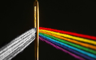 Rainbow light gold thread black - a cross stitch free wallpaper