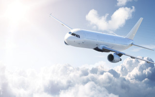 Large jetliner cloudy sky sun 3 - sky free wallpaper