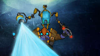 Cartoon character spraying water spout - dr. atl free wallpaper