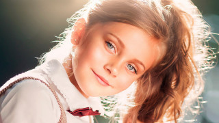 Young girl bow tie white - a bow tie free wallpaper