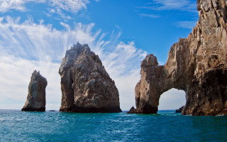 Rocky island ocean sky beautiful - beautiful landscape free wallpaper