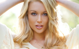 Blonde woman blue eyes angel - carey morris free wallpaper