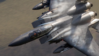 Jet fighter smoke landing precisionism 2 - gear free wallpaper