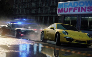 Couple cars police background urban - a street free wallpaper