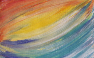 Colorful wave yellow blue red - metaphysical free wallpaper