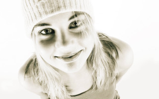Woman hat smile camera portrait - claire falkenstein free wallpaper for desktop