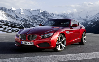 Red sports car mountain cloudy 3 - constant permeke free wallpaper
