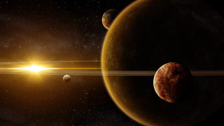 Planets brightlight starrysky aurora astronaut - a distant star in the background free wallpaper