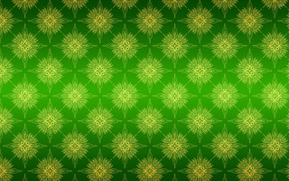 Green background flower pattern gold - earnst haeckel free wallpaper
