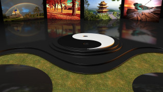 Black white sculpture pagoda rainbow - sculpture free wallpaper