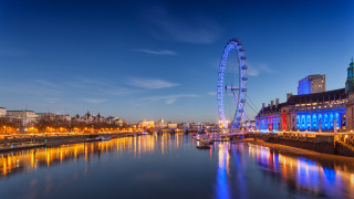 Ferris wheel night city river - a ferris wheel free wallpaper