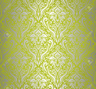 Green white floral swirls leaves - free minimalism wallpaper