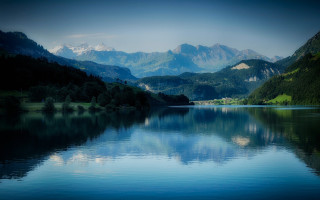 Lake mountains trees sky clouds 41 - anthony s waters free wallpaper