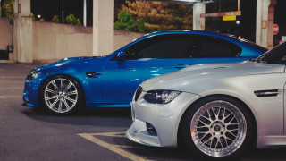 Night parking blue silver neoism - the other free wallpaper