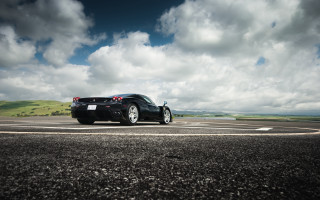 Black sports car cloudy sky 5 - cloudy free wallpaper