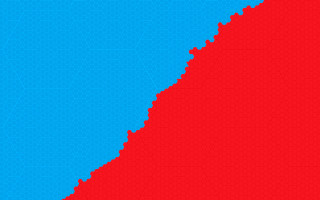 Red blue background blue triangle - berlin secession free wallpaper