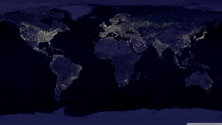 World map night lights countries - a photo free wallpaper