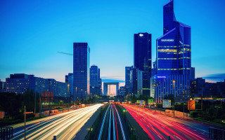 Tokyo city night lights skyline - the car free wallpaper