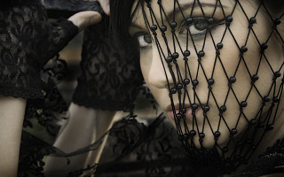 Woman veil black dress hat - a veil free wallpaper