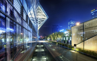 City night train architecture ferris - deconstructivism free wallpaper