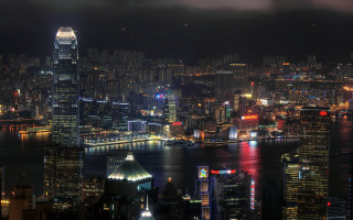 Tokyo skyline night lights reflection - cui bai free wallpaper