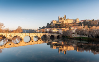 Bridge castle hill cityscape sunset - a bridge over a river free wallpaper