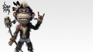 Monkey guitar drum peace sign - alex petruk ape free wallpaper