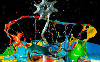Colorful splash star abstract kinetic - kinetic free wallpaper for desktop