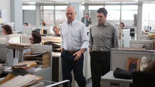 Two men office cubicle background - david budd free wallpaper