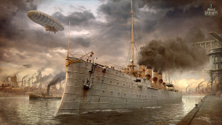 Large ship floating object painting - a painting free wallpaper
