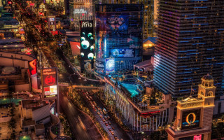 City night traffic tower neon - traffic free wallpaper