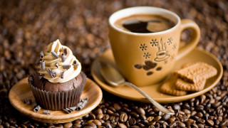 Coffee cookies table spoon beans - cafer bater free wallpaper