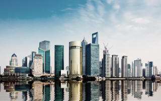 City skyline water architecture bridges - a few building free wallpaper