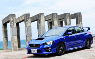 Blue car ocean concrete sky - concrete free wallpaper for desktop
