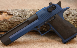 Blue black gun wood branch - free technology wallpaper