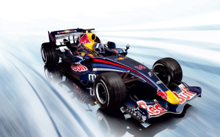 Red bull racing car reflection - a red bull free wallpaper