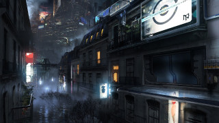 City street night neon lights 2 - cedric peyravernay free wallpaper