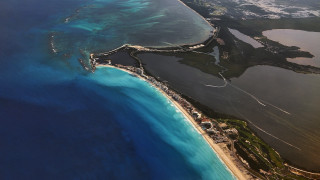 Aerial beach ocean land ecological - aerial free wallpaper