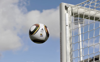 Soccer ball air goalpost net - a soccer ball free wallpaper