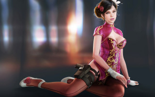 Woman pink outfit sitting gloves - a pair of gloves free wallpaper