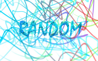 Blue surrounded abstract random hatsune - different color and shapes free wallpaper